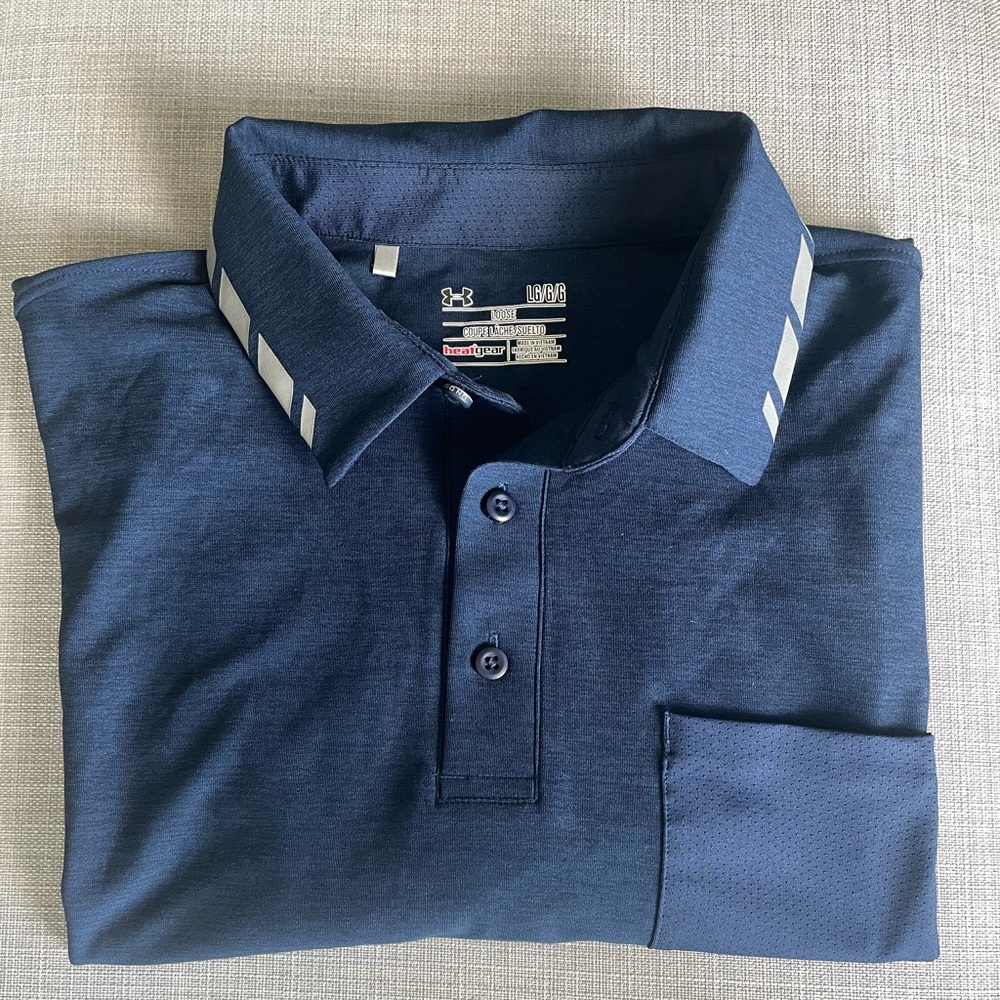 Men’s Under Armour Golf Polo Large with Pocket